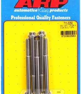 "1/4"" 28 x 3.250 12pt ss bolts" (5pcs)