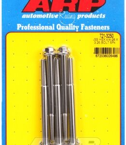 "1/4"" 28 x 3.250 hex ss bolts" (5pcs)