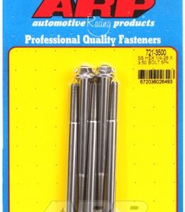 "1/4"" 28 x 3.500 hex ss bolts" (5pcs)