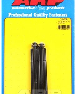 "1/4"" 28 x 3.750 12pt black oxide bolts" (5pcs)