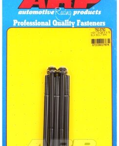 "1/4"" 28 x 3.750 hex black oxide bolts" (5pcs)