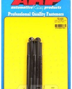"1/4"" 28 x 4.000 hex black oxide bolts" (5pcs)