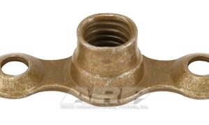 10 32 plate nut. 2 lug fixed w/ctr sunk rivet hole