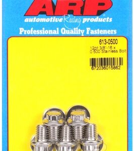 "3/8"" 16 x 0.500 12pt ss bolts" (5pcs)