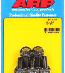"3/8"" 16 x 0.750 12pt 7/16 wrenching black oxide bolts"5pcs