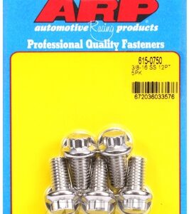 "3/8"" 16 x 0.750 12pt 7/16 wrenching ss bolts" (5pcs)