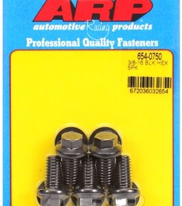"3/8"" 16 x 0.750 hex 7/16 wrenching black oxide bolts"(5pcs