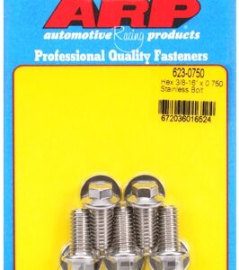 "3/8"" 16 x 0.750 hex ss bolts" (5pcs)