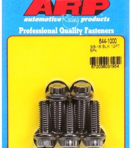 "3/8"" 16 x 1.000 12pt 7/16 wrenching black oxide bolts"5pcs