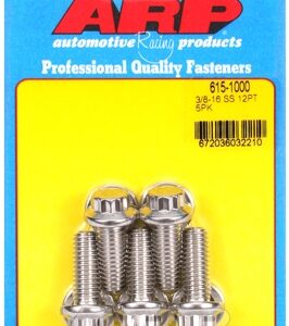 "3/8"" 16 x 1.000 12pt 7/16 wrenching ss bolts" (5pcs)