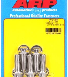 "3/8"" 16 x 1.000 12pt ss bolts" (5pcs)