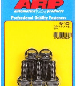 "3/8"" 16 x 1.000 hex 7/16 wrenching black oxide bolts"(5pcs