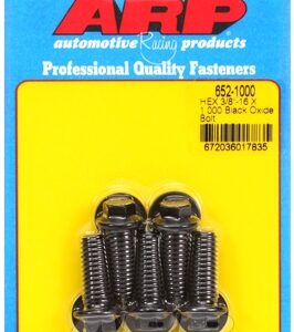 "3/8"" 16 x 1.000 hex black oxide bolts" (5pcs)