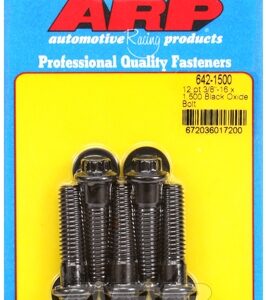 "3/8"" 16 x 1.500 12pt black oxide bolts" (5pcs)