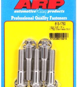"3/8"" 16 x 1.750 12pt ss bolts" (5pcs)