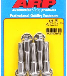 "3/8"" 16 x 1.750 hex ss bolts" (5pcs)