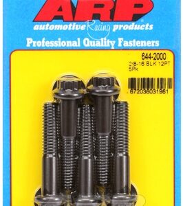 "3/8"" 16 x 2.000 12pt 7/16 wrenching black oxide bolts"5pcs