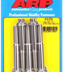 "3/8"" 16 x 2.750 12pt ss bolts" (5pcs)