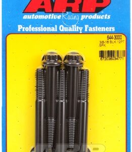 "3/8"" 16 x 3.000 12pt 7/16 wrenching black oxide bolts"5pcs