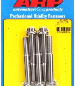 "3/8"" 16 x 3.000 12pt 7/16 wrenching ss bolts" (5pcs)