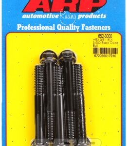 "3/8"" 16 x 3.000 hex black oxide bolts" (5pcs)