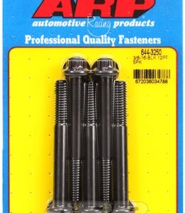 "3/8"" 16 x 3.250 12pt 7/16 wrenching black oxide bolts"5pcs