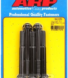 "3/8"" 16 x 3.250 12pt black oxide bolts" (5pcs)