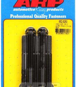 "3/8"" 16 x 3.250 hex black oxide bolts" (5pcs)