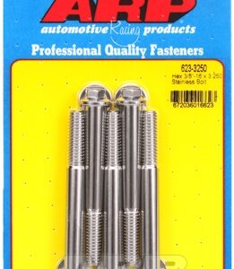 "3/8"" 16 x 3.250 hex ss bolts" (5pcs)