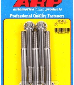 "3/8"" 16 x 3.500 12pt 7/16 wrenching ss bolts" (5pcs)