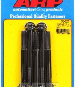 "3/8"" 16 x 3.500 12pt black oxide bolts" (5pcs)