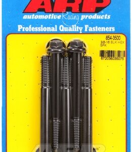 "3/8"" 16 x 3.500 hex 7/16 wrenching black oxide bolts"(5pcs