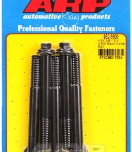 "3/8"" 16 x 3.500 hex black oxide bolts" (5pcs)