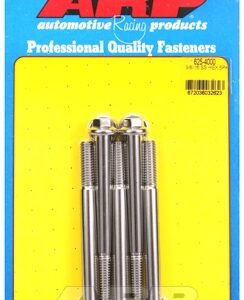 "3/8"" 16 x 4.000 hex 7/16 wrenching ss bolts" (5pcs)