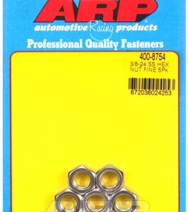 "3/8"" 24 ss fine hex nut kit" (5pcs)