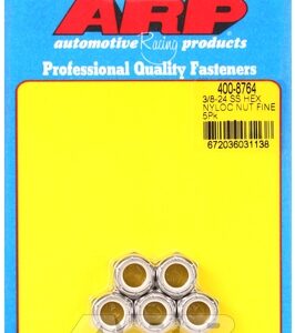"3/8"" 24 ss fine nyloc hex nut kit" (5pcs)