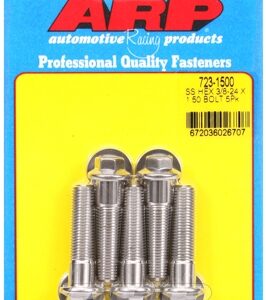 "3/8"" 24 x 1.500 hex ss bolts" (5pcs)