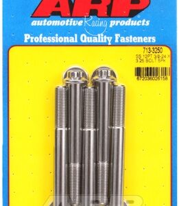 "3/8"" 24 x 3.250 12pt ss bolts" (5pcs)