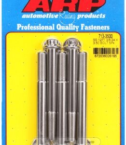 "3/8"" 24 x 3.500 12pt ss bolts" (5pcs)