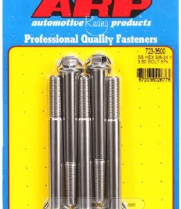 "3/8"" 24 x 3.500 hex ss bolts" (5pcs)