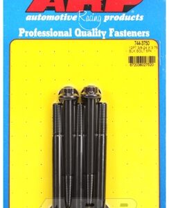 "3/8"" 24 x 3.750 12pt 7/16 wrenching black oxide bolts"5pcs
