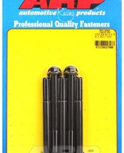 "3/8"" 24 x 3.750 hex black oxide bolts" (5pcs)