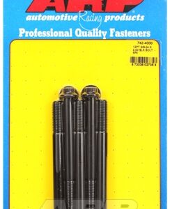 "3/8"" 24 x 4.000 12pt black oxide bolts" (5pcs)