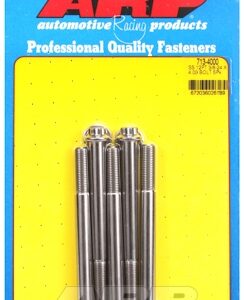 "3/8"" 24 x 4.000 12pt ss bolts" (5pcs)
