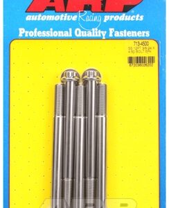 "3/8"" 24 x 4.500 12pt ss bolts" (5pcs)