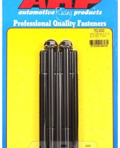 "3/8"" 24 x 5.000 hex black oxide bolts" (5pcs)