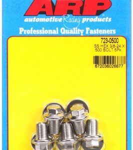 "3/8"" 24 x .500 hex ss bolts" (5pcs)
