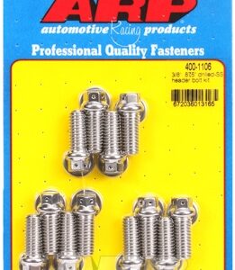 "3/8"" x .875 drilled ss header bolt kit"