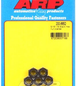 "5/16"" 18 black coarse hex nut kit" (5pcs)