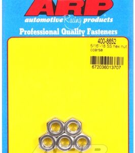 "5/16"" 18 ss coarse hex nut kit" (5pcs)